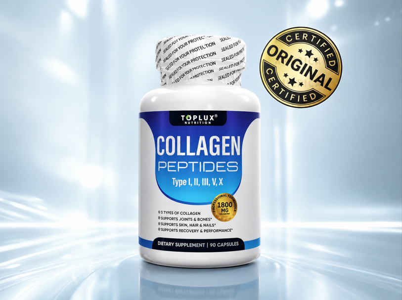 Collagen Peptides, Toplux, 90caps ASIG.